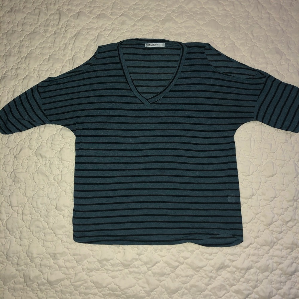 Blue striped shirt